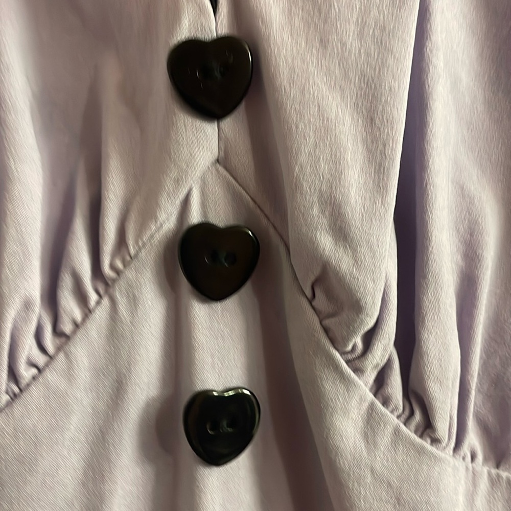 Rebel love designs Purple and Black Dress with front heart shaped pockets - Picture 4 of 7